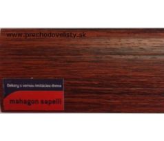 Mahagón Sapelli Schodová hrana samolepiaca 24,5x10 mm, dĺžka 90 cm