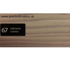 Zebrano Cremo Schodová hrana samolepiaca 24,5x10 mm, dĺžka 270 cm